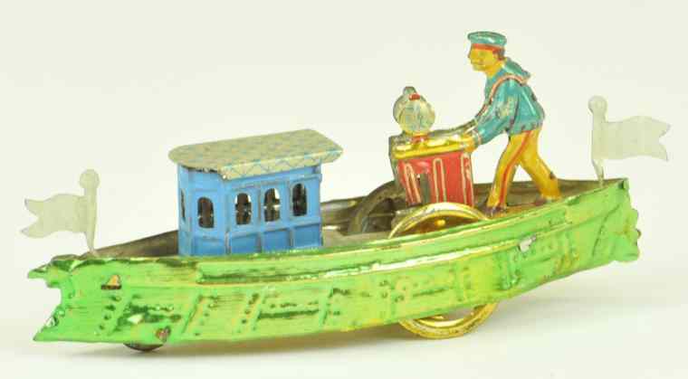 Appraisal: MAIN IN BOAT PENNY TOY Meier Germany attractive design with