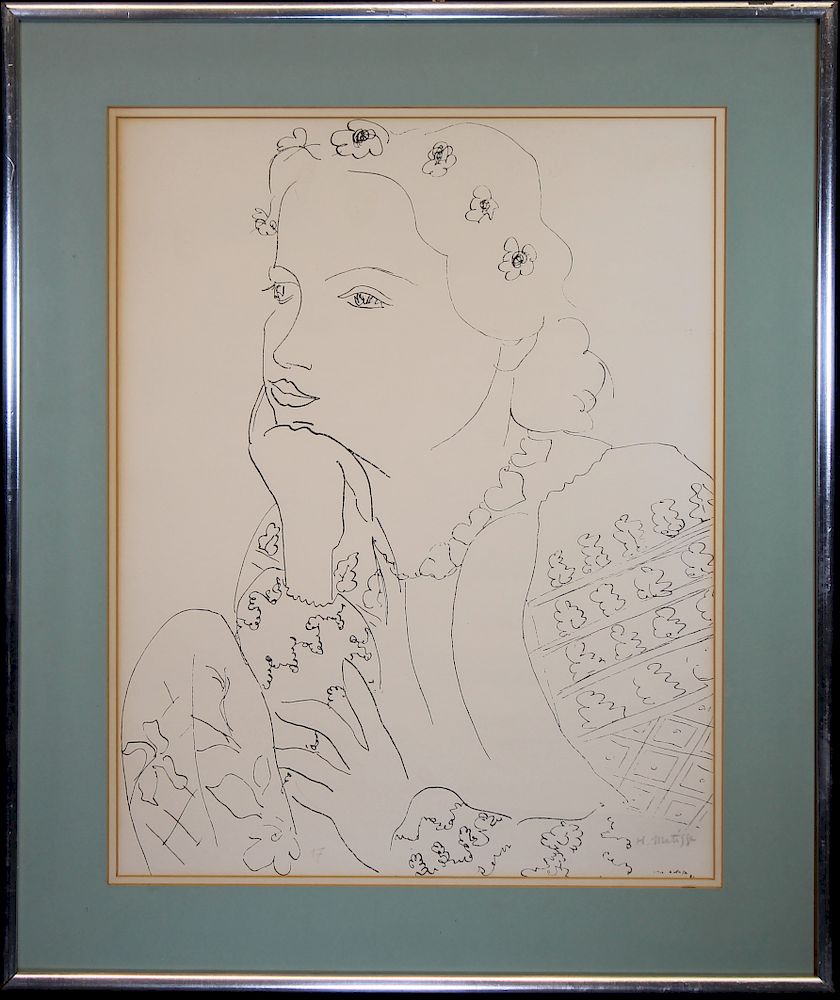 Appraisal: Matisse Pencil Signed Lithograph Henri Matisse - Pencil Signed Lithograph