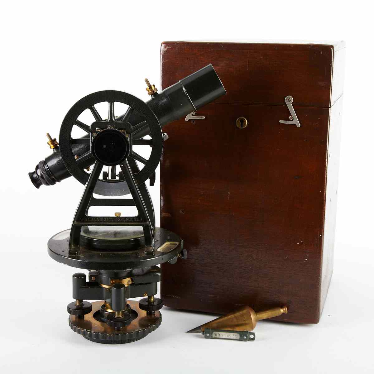 Appraisal: American Black Lacquered Theodolite W L E Gurley Troy N