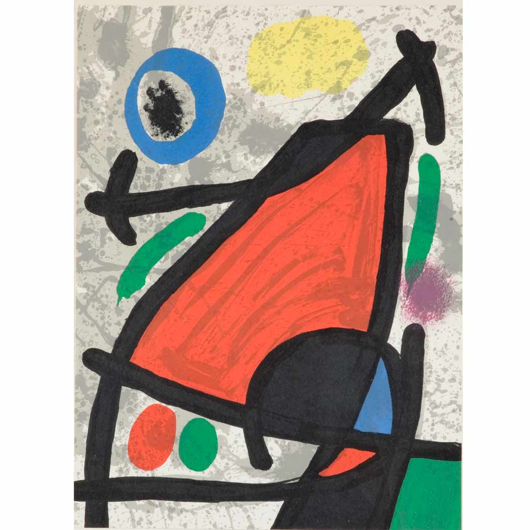 Appraisal: Joan Miro COMPOSITION Color lithograph Sheet x inches