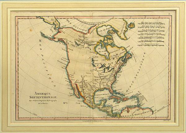 Appraisal: MAPS maps of the Americas by Rigobert Bonne including Mappe-Monde