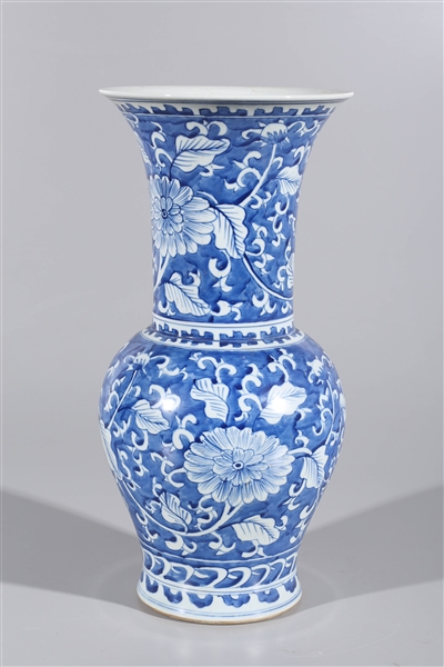 Appraisal: Chinese blue and white porcelain vase with allover floral designs