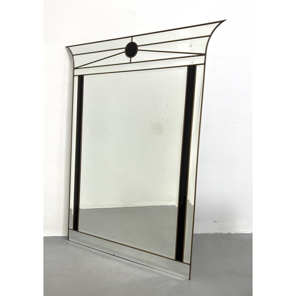 Appraisal: TROUVAILLES INC Wall Mirror Architectural Mirror Frame Labeled Dimensions H