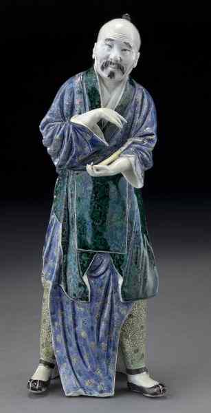 Appraisal: Chinese You Changzi Susancai porcelain figure with two seals that