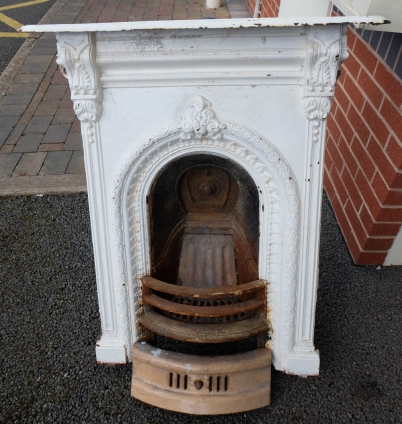 Appraisal: Victorian cast iron mid size fireplace