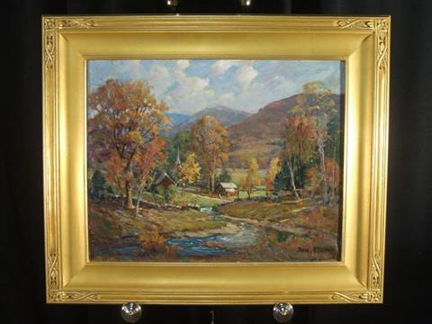 Appraisal: JAMES KING BONNAR AMERICAN - AUTUMN LANDSCAPE Oil on canvas