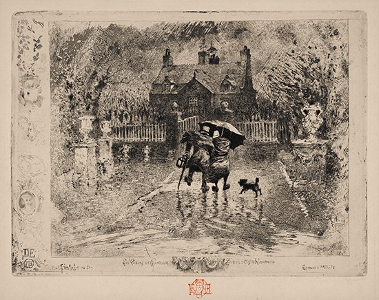 Appraisal: F LIX BUHOT Les Voisins de Campagne Etching drypoint and