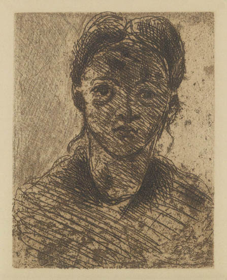 Appraisal: PAUL C ZANNE T te de Jeune Fille Etching printed