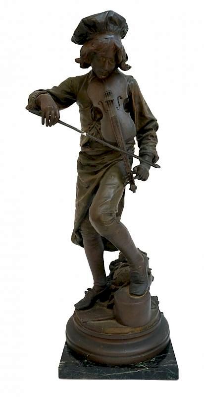 Appraisal: A Gaudez Cast Bronze Lulli Enfant A Gaudez Cast Bronze