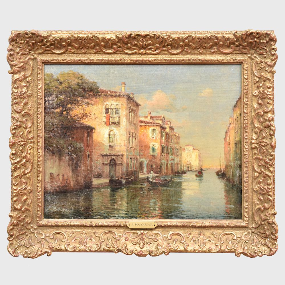 Appraisal: Antoine Bouvard - Venetian Canal Antoine Bouvard - Venetian Canal