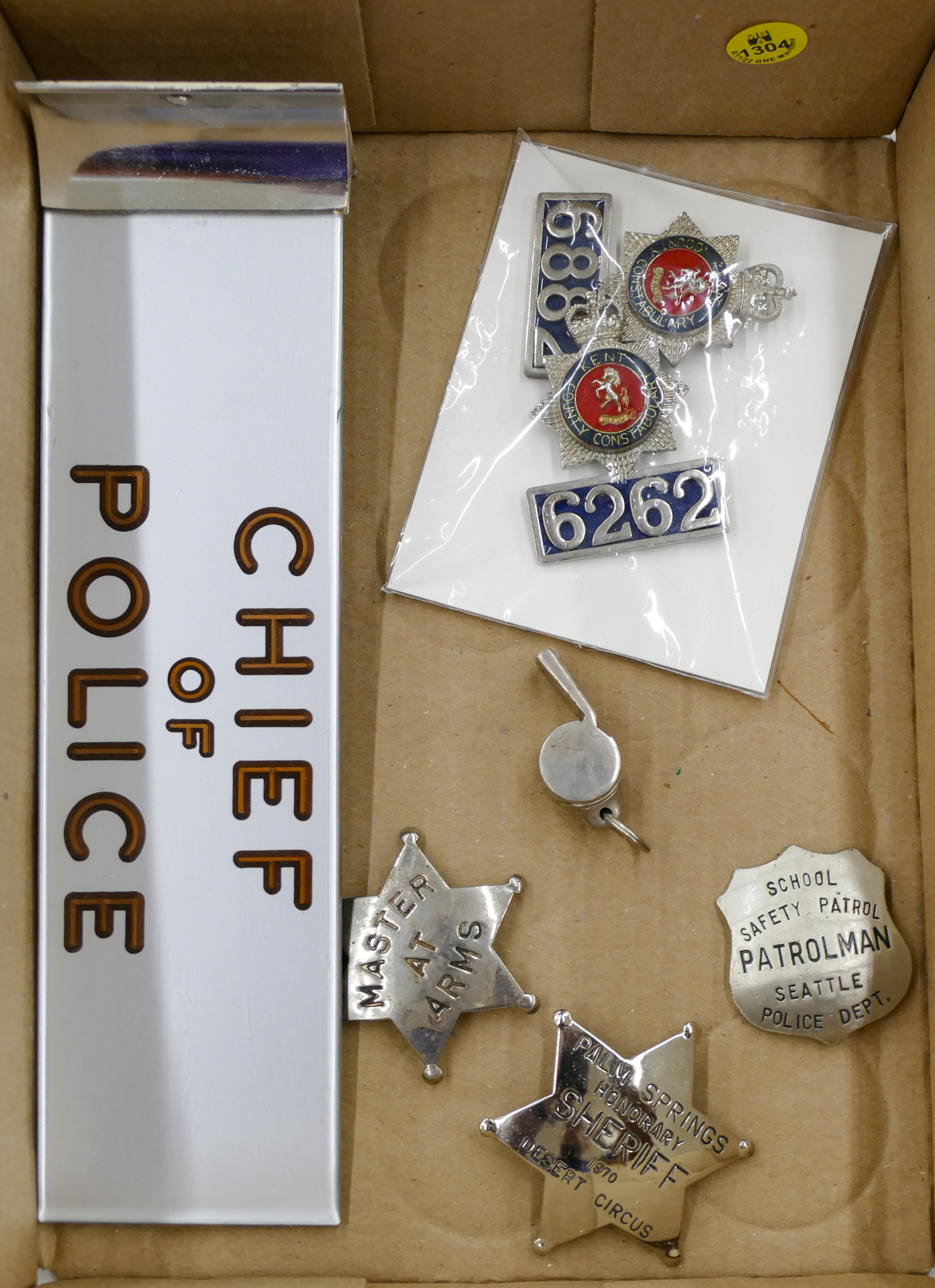 Appraisal: Box Police Badges Etc