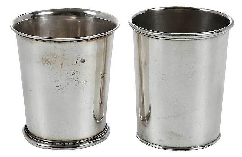 Appraisal: Two Kentucky Coin Silver Juleps Louisville mid th century both