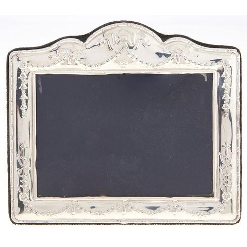 Appraisal: An Elizabeth II silver photograph frame stamped with husks x