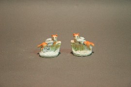 Appraisal: A Staffordshire pair of foxes with ducks