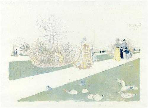 Appraisal: VUILLARD EDOUARD Cuiseaux - La Baule Le jardin des Tuilleries