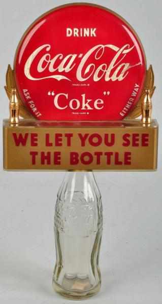 Appraisal: Plastic Coca-Cola Bottle Topper s Displays well but has some