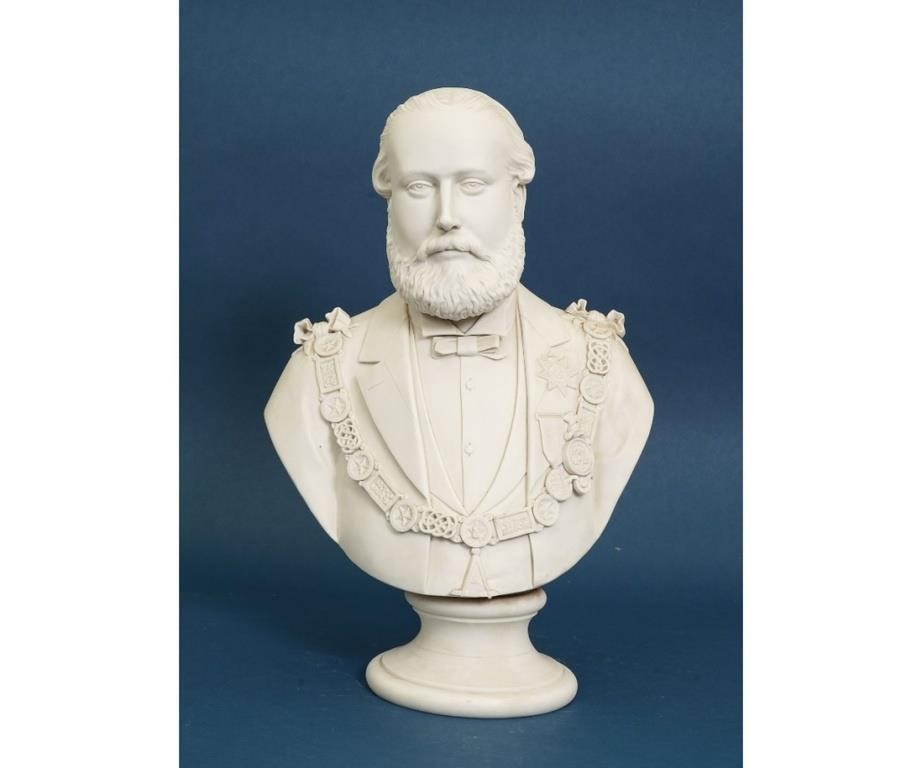 Appraisal: Fine Perianware bust of Edward VII Prince of Wales inscribed