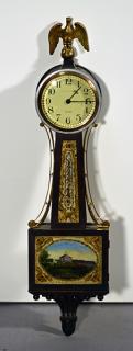 Appraisal: Waltham Miniature Banjo Clock Waltham miniature banjo clock with Boston