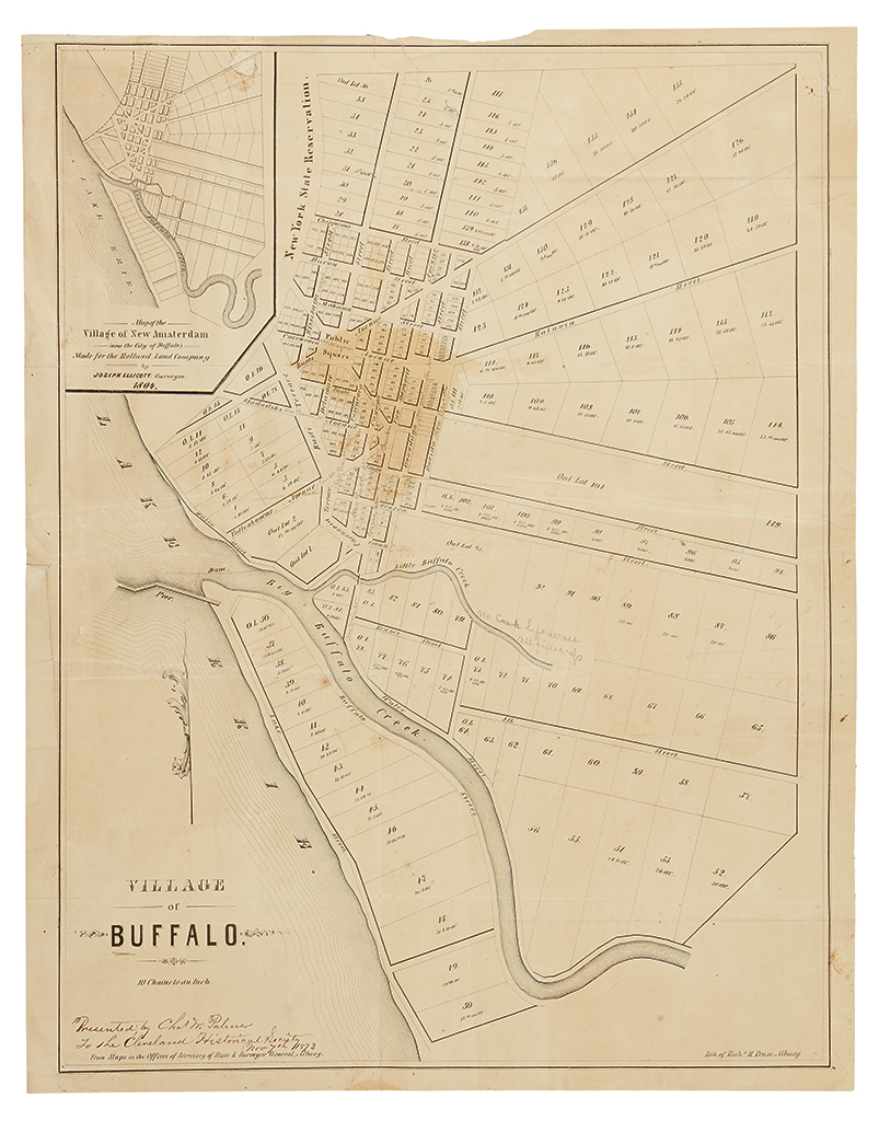 Appraisal: NEW YORK Village of Buffalo with inset Map of the