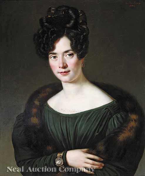 Appraisal: Jean Joseph Vaudechamp French - active New Orleans Portrait of