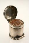 Appraisal: NUTMEG GRATER - th C American hallmarked silver cylindrical form