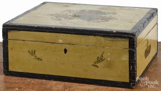 Appraisal: Painted pine dresser box th c retaining its original decoration