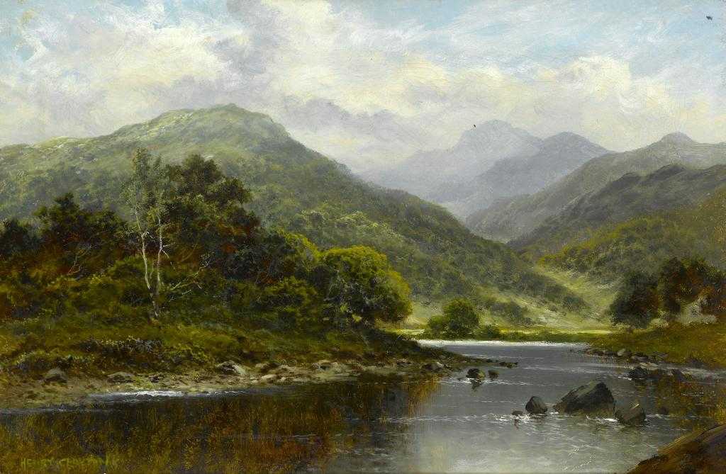 Appraisal: HENRY CLAYTON LATE TH CENTURY MORNING IN THE HIGHLANDS signed