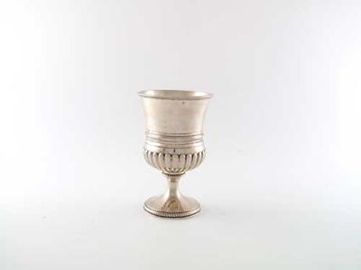 Appraisal: A George III goblet with a part fluted thistle shaped