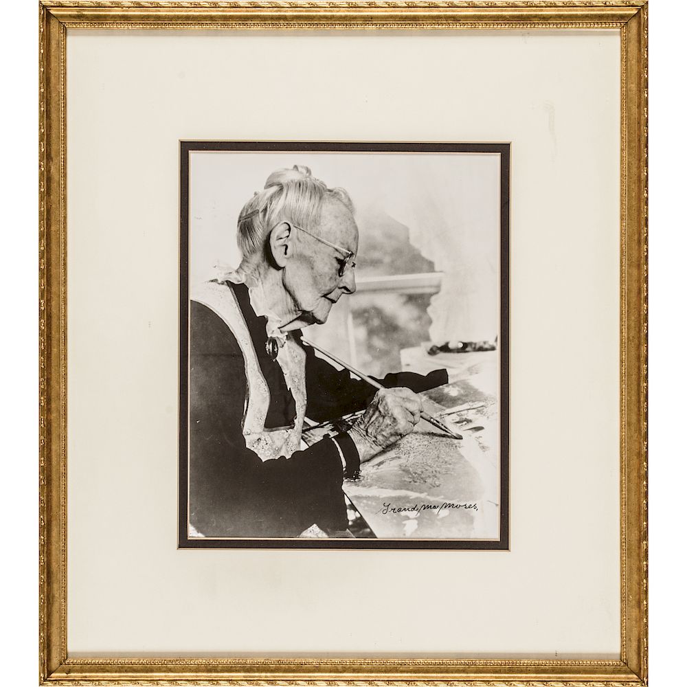 Appraisal: ANNA MARY GRANDMA MOSES Signed Photograph of the Artist Autographs