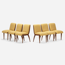 Appraisal: Guglielmo Ulrich Dining chairs set of six Italy c walnut