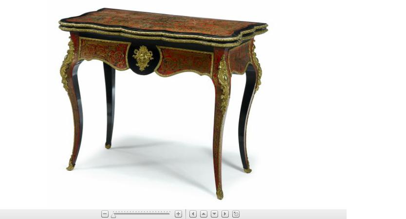 Appraisal: Napoleon III brass inlaid boulle marquetry and ebonized games table