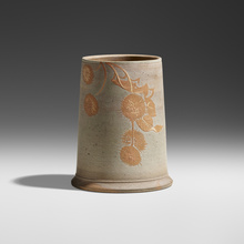 Appraisal: Linna Irelan for Roblin Pottery FINE CABINET VASE WITH SYCAMORE