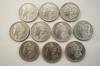 Appraisal: COINS - Lot of ten Morgan silver dollars EF to