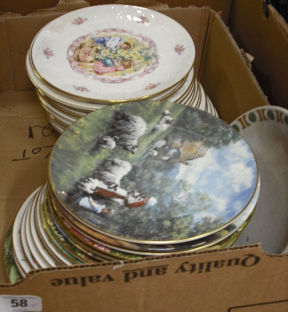 Appraisal: Tray Comprising of Royal Doulton Valentine Plates and Christmas Plates