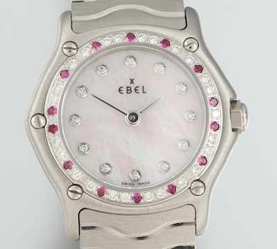 Appraisal: Ebel Women's Watch with Diamonds Rubies New Ebel Women's watch