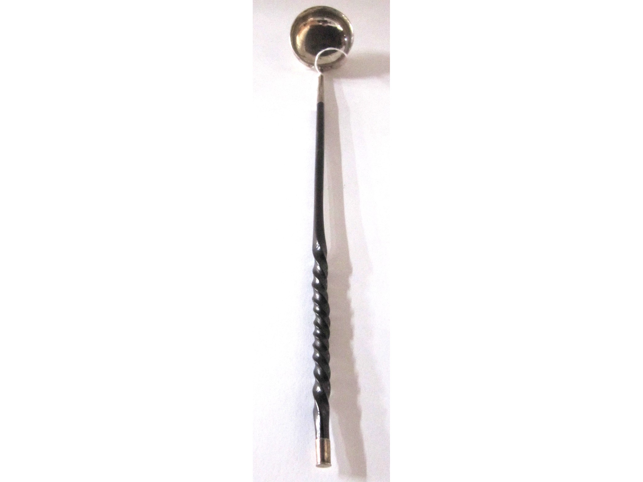 Appraisal: A white metal bowled toddy ladle marked L F N