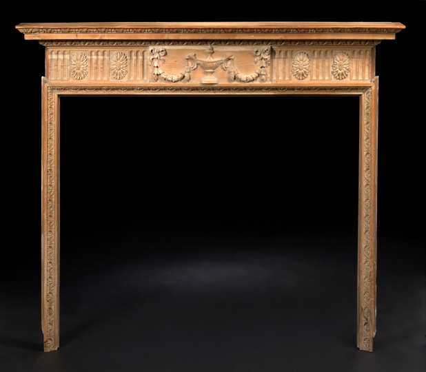 Appraisal: Georgian Carved Pine Mantelpiece fourth quarter th century in the