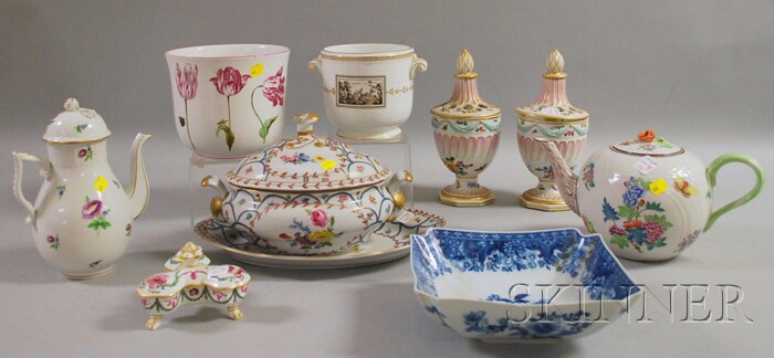 Appraisal: Ten Pieces of Modern Decorated Porcelain and Pottery a Portuguese