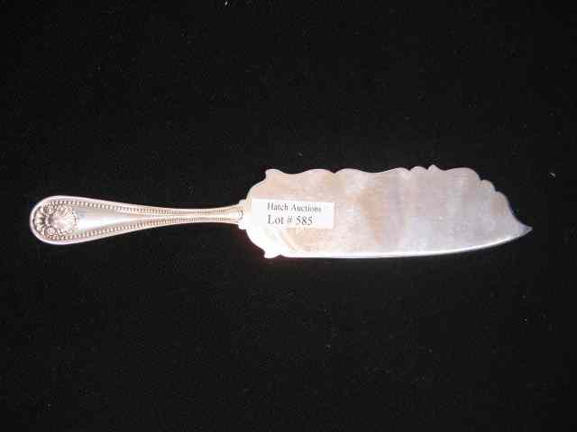 Appraisal: Whiting ''Bead'' Sterling Silver Ice Creamor fish slice circa excellent