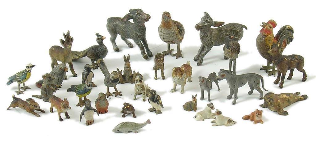 Appraisal: A collection of Austrian cold painted miniature bronze animals