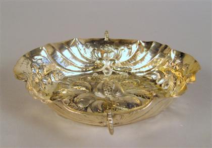 Appraisal: Continental silver and silver gilt repousse fruit dish probably dutch