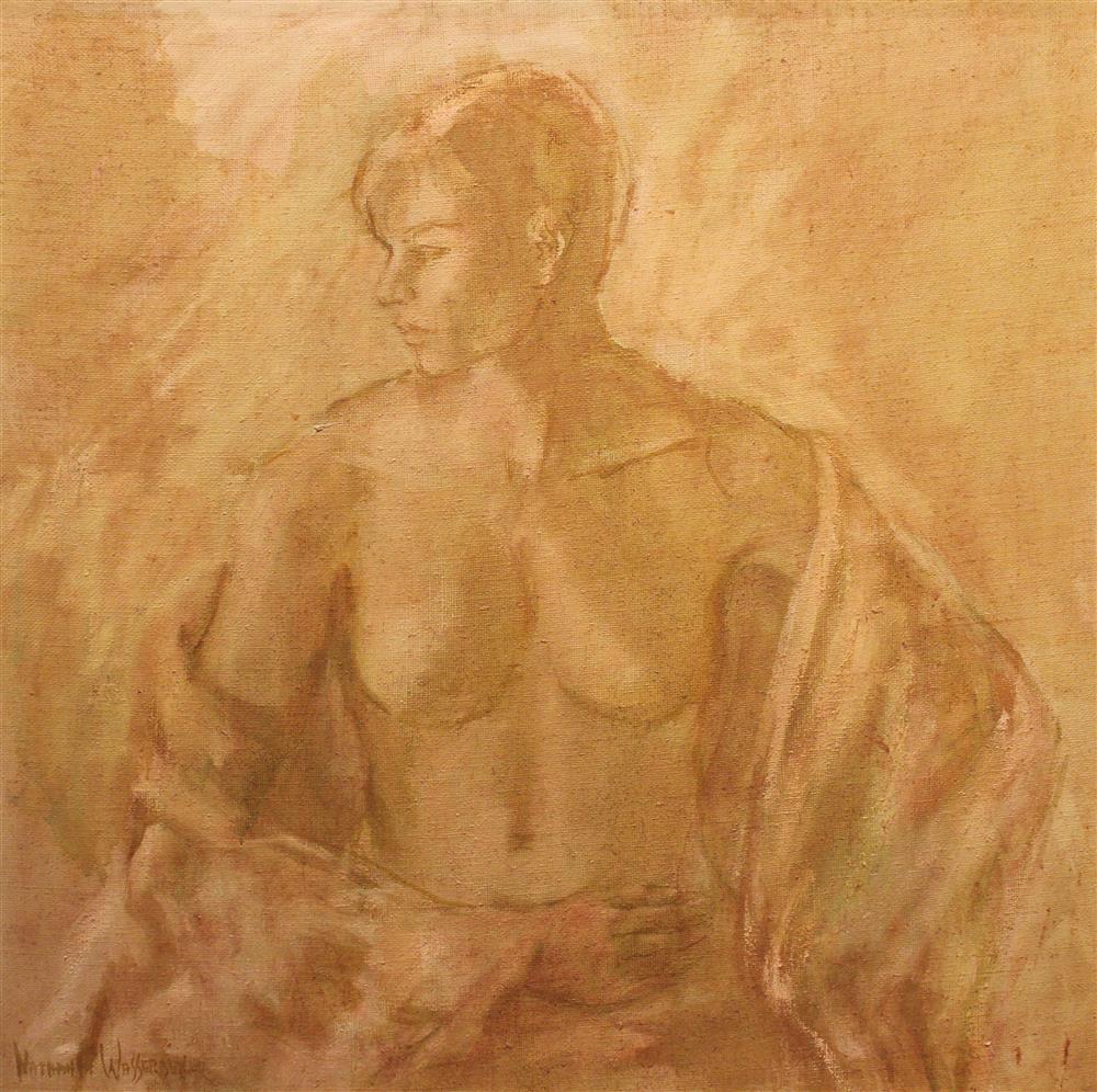 Appraisal: NATHAN WASSERBERGER POLISH-AMERICAN FIGURE STUDY Oil on canvas x in