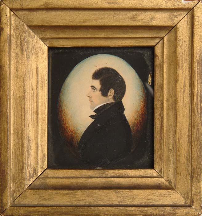 Appraisal: UNKNOWN American Mid- th Century MINIATURE PORTRAIT OF A GENTLEMAN