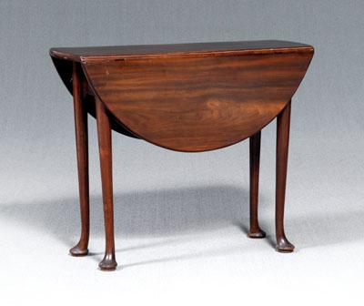 Appraisal: Diminutive Queen Anne drop leaf table mahogany with two drop