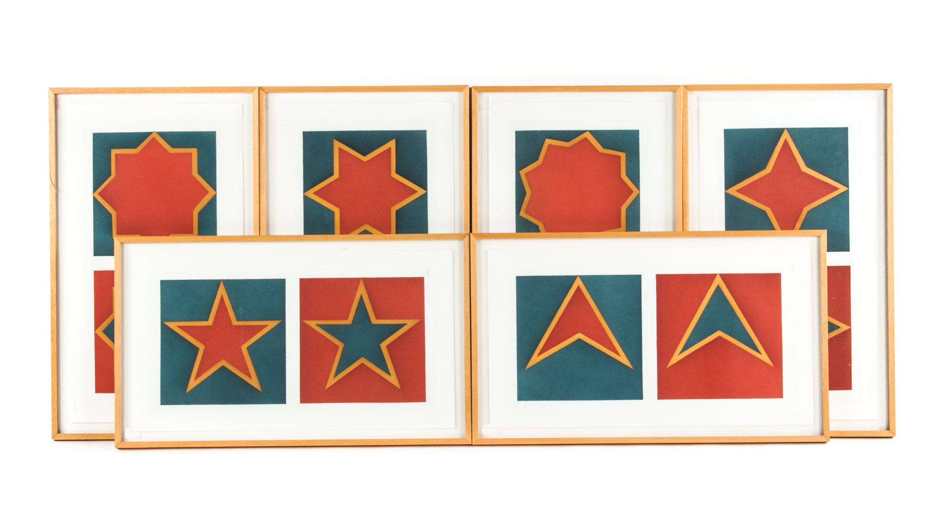 Appraisal: Sol Lewitt Double Stars six color lithographs American - Ed