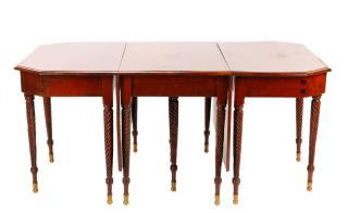 Appraisal: Mahogany Federal Style Banquet Table American early th century An