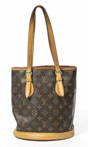 Appraisal: Louis Vuitton Bucket PM handbag in monogram coated canvas with