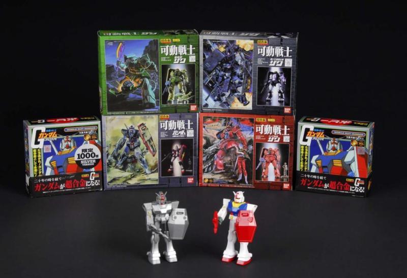 Appraisal: Lot of Gundam Die-Cast Figures Description Japanese Made by Bandai