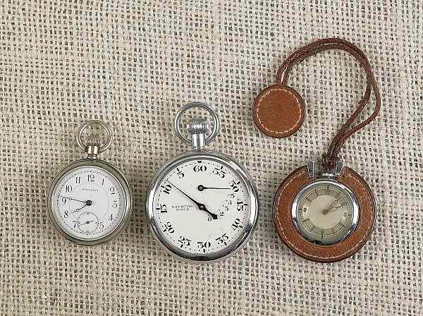 Appraisal: A Wyler see through back pocket watch together with a