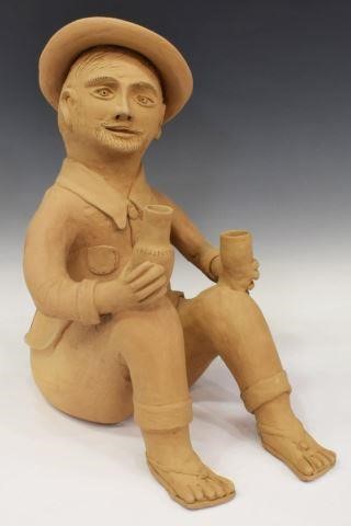 Appraisal: Folk art pottery figure Ernesto Vasquez Reyes Atzompa Oaxaca Mexico